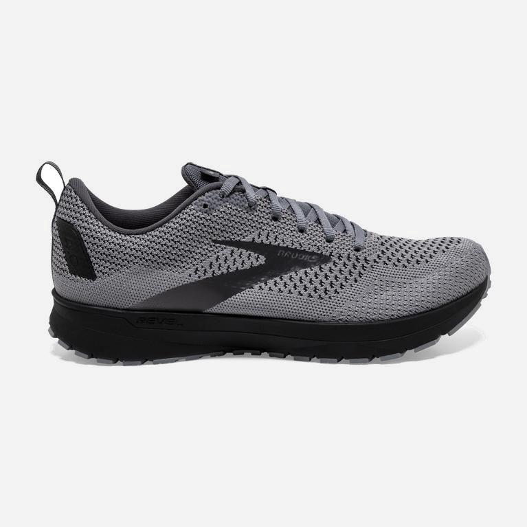 Brooks Men's Revel 4 Road Running Shoes Singapore - Grey/Blackened Pearl/Black (94037-FECK)